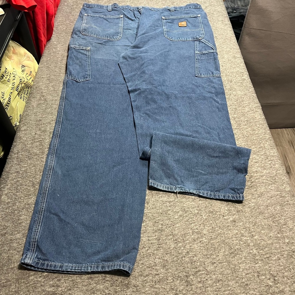 Carhartt Mens Dungaree Fit Carpenter Jeans Blue Denim 42x34 B82-B3